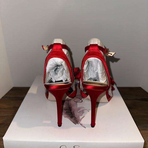 Jessica Simpson Women's Olivine Bow High-Heel Stiletto Dress Sandals - Picture 4 of 6